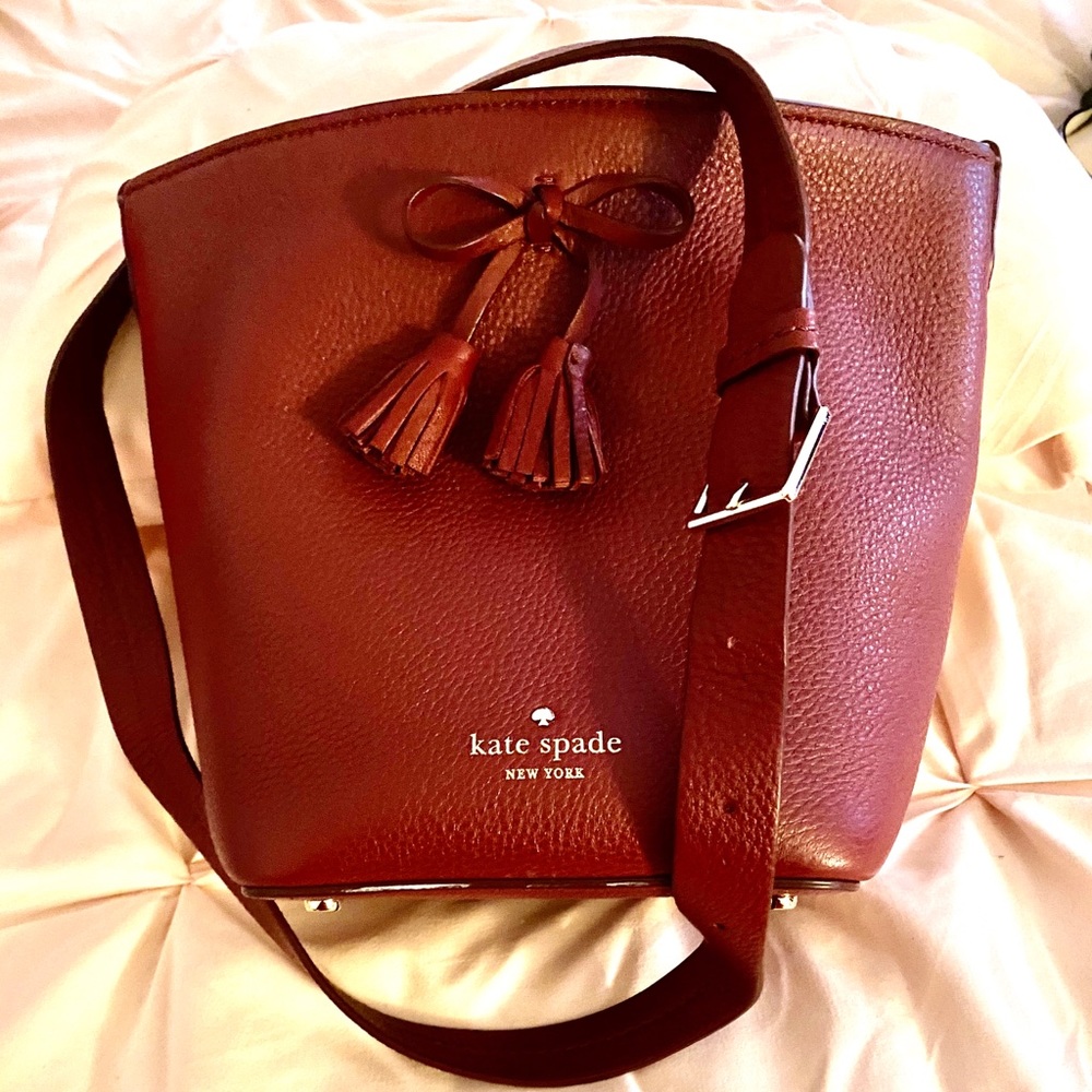 Kate Spade Bucket Style Crossbody bag/ Burgundy
